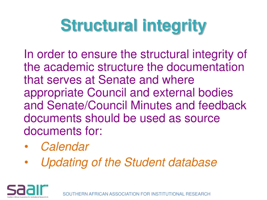 structural integrity