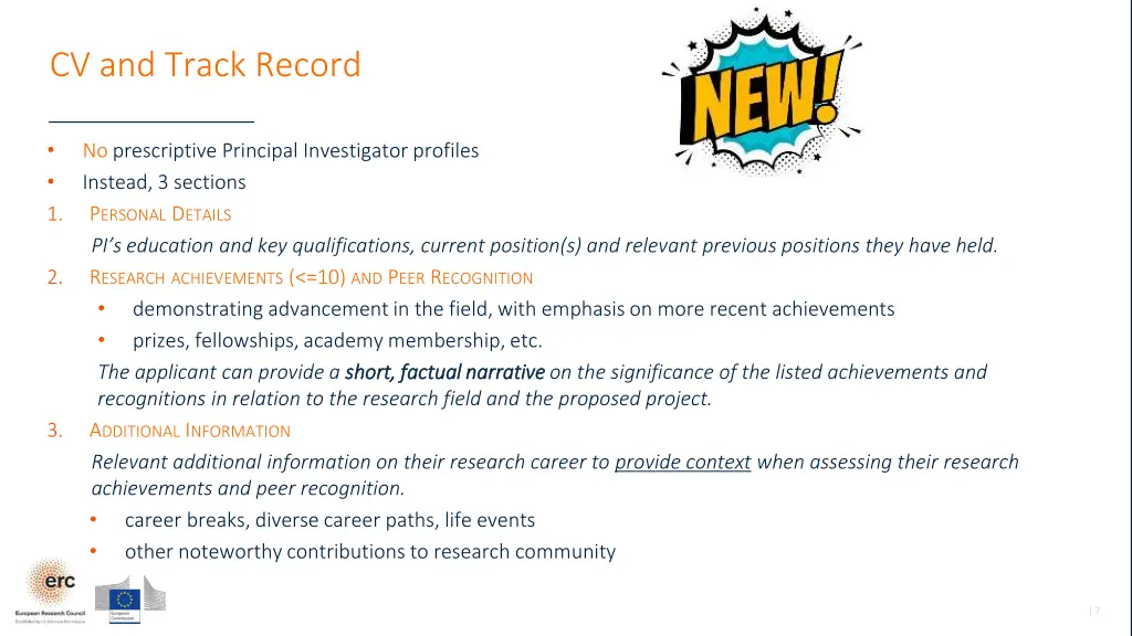 cv and track record