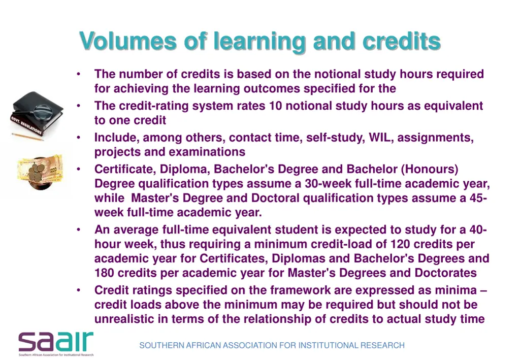 volumes of learning and credits