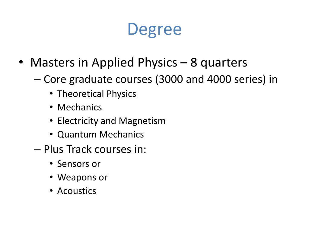 degree