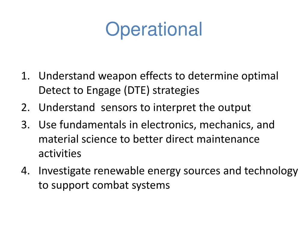 operational