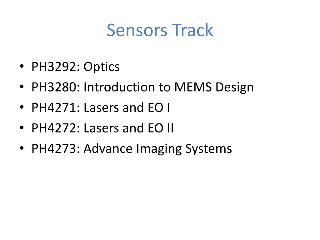 sensors track