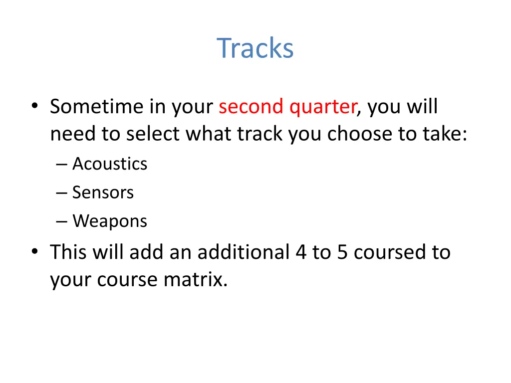 tracks