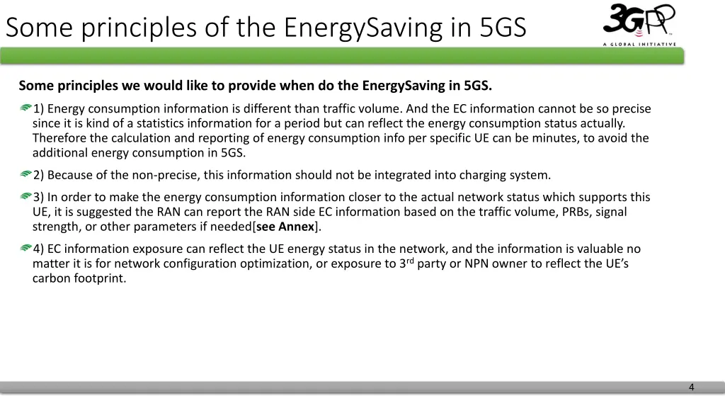 some principles of the energysaving in 5gs