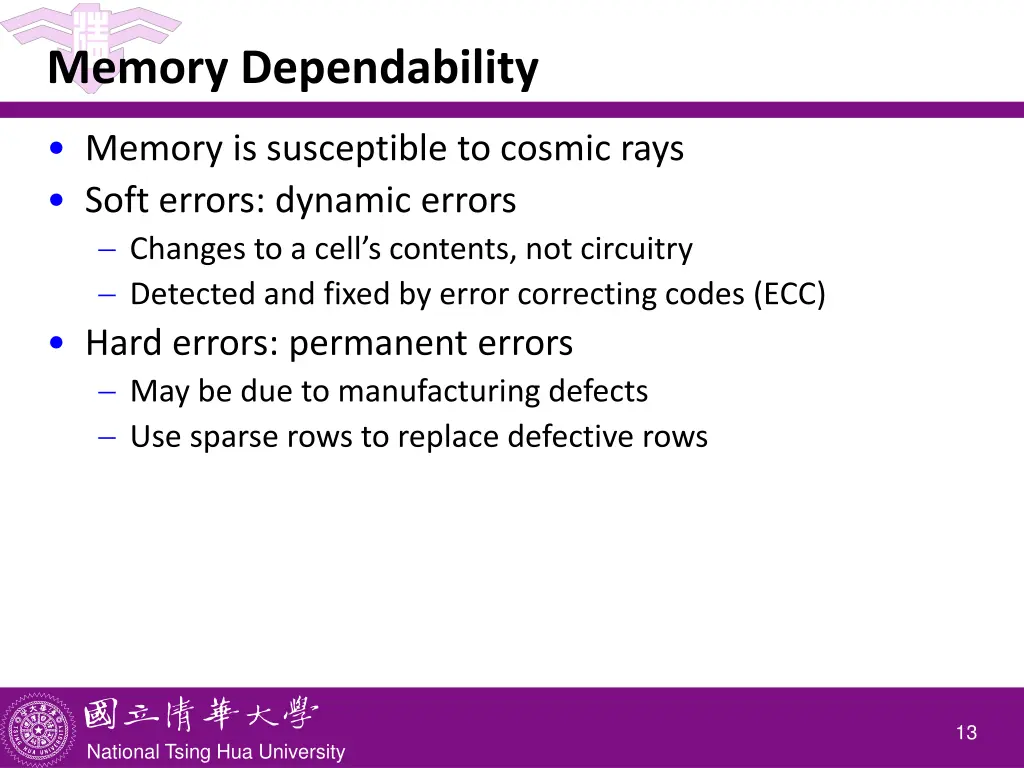 memory dependability