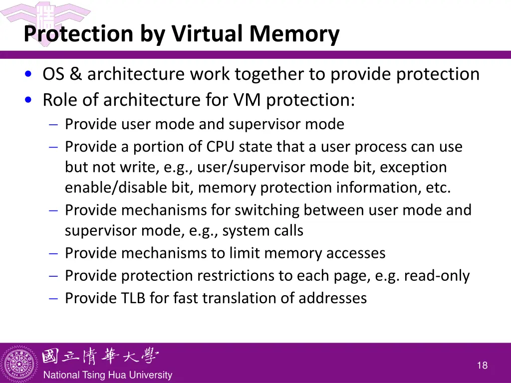 protection by virtual memory