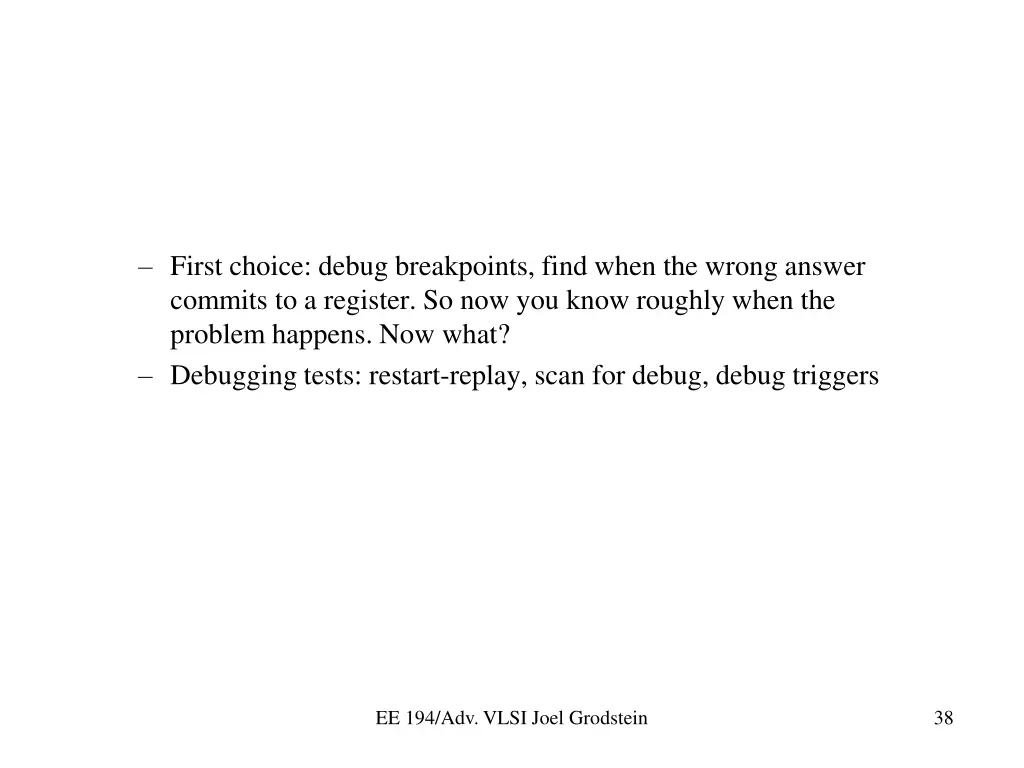 first choice debug breakpoints find when