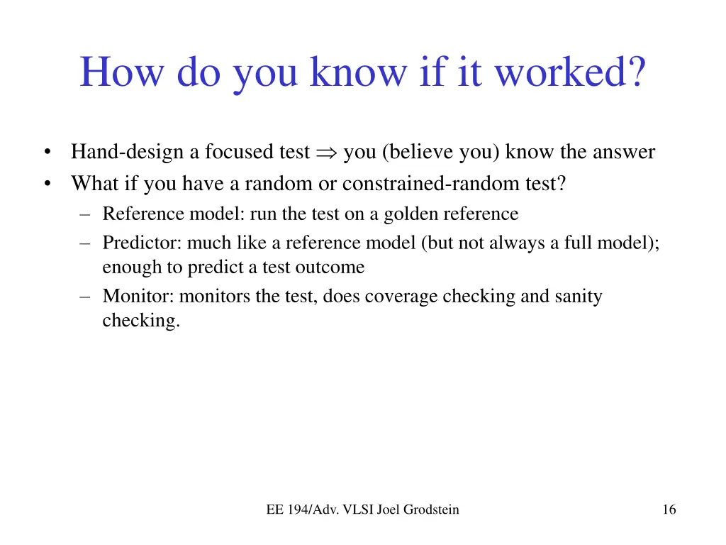 how do you know if it worked
