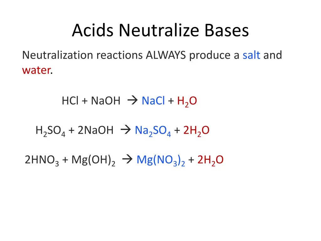 acids neutralize bases