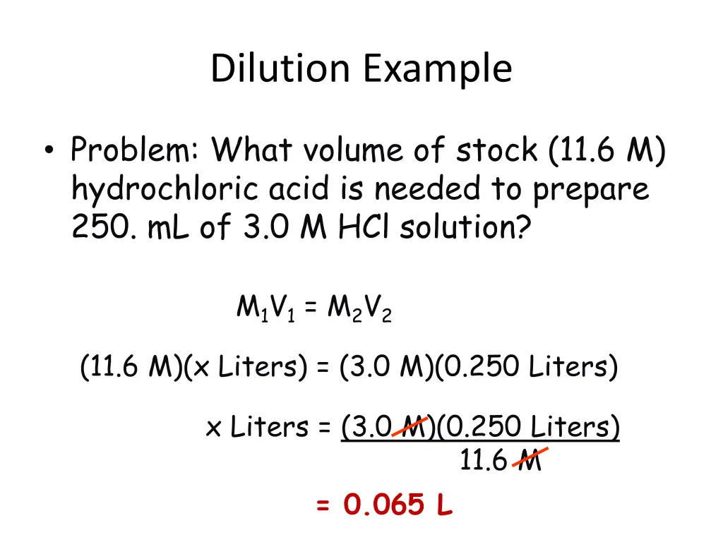 dilution example 1