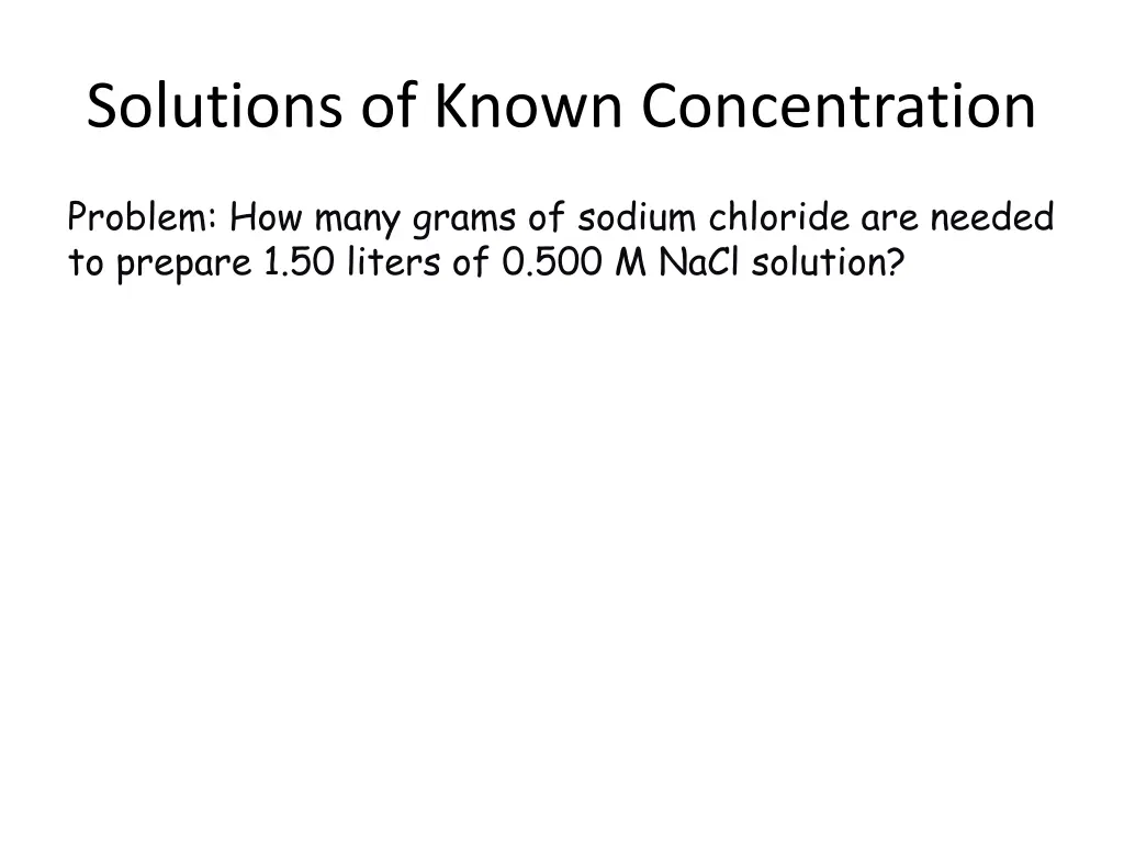 solutions of known concentration 1