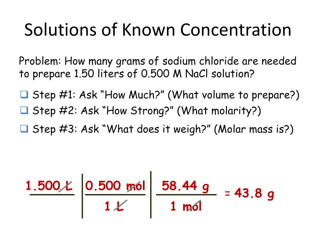 solutions of known concentration 2