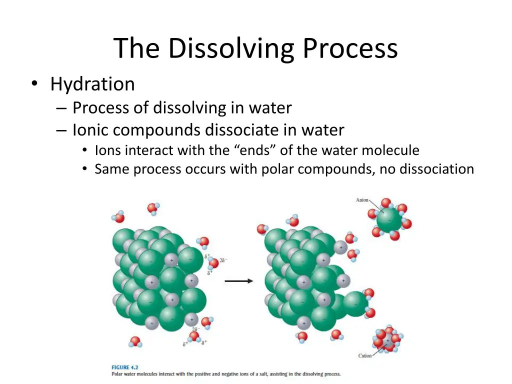 the dissolving process hydration process