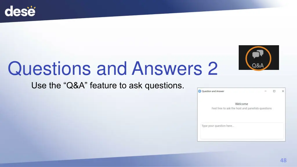 questions and answers 2 use the q a feature