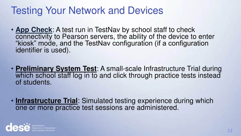 testing your network and devices