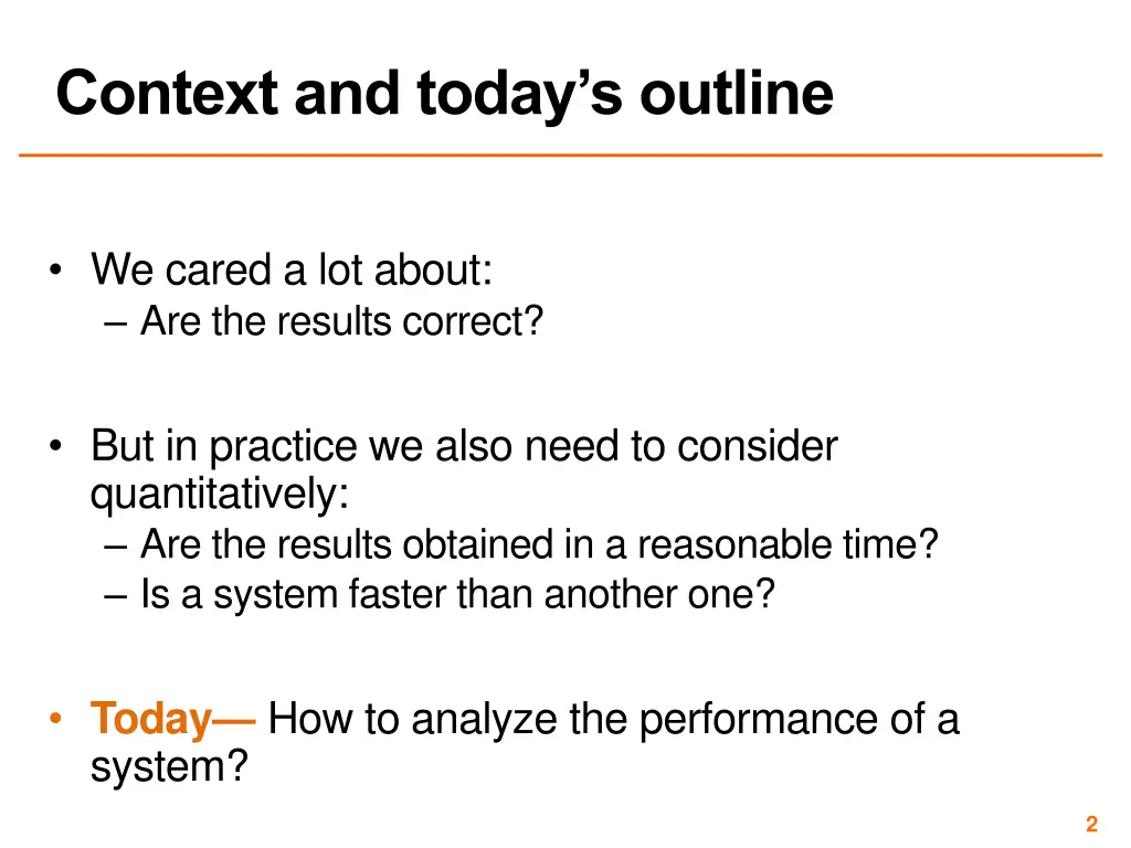 context and today s outline
