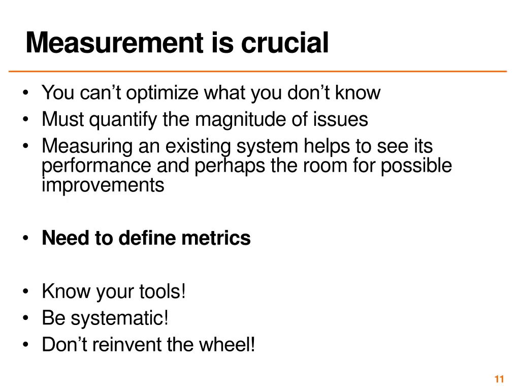 measurement is crucial
