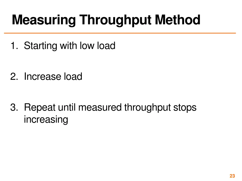 measuring throughput method