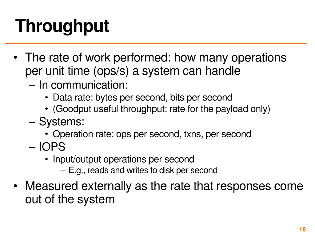 throughput