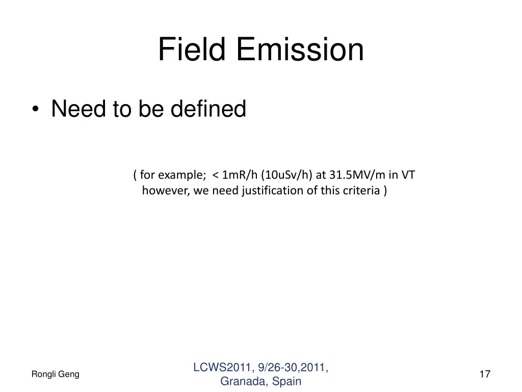 field emission