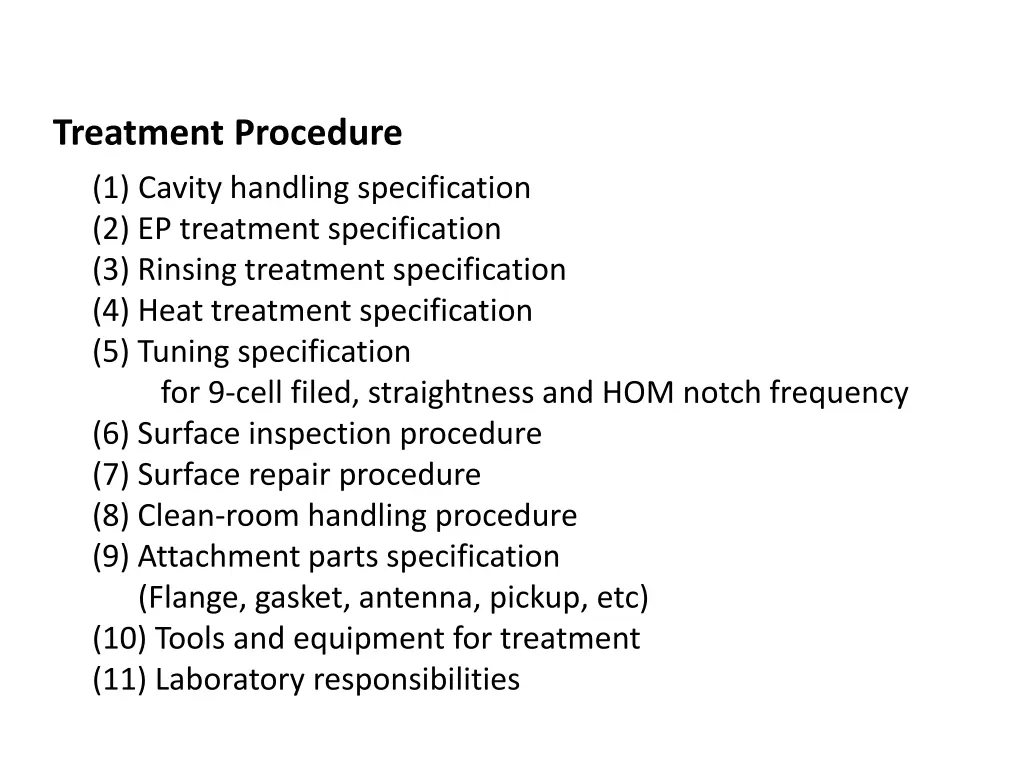 treatment procedure