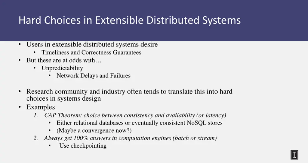 hard choices in extensible distributed systems