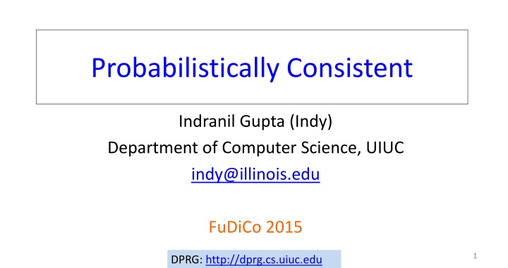 probabilistically consistent