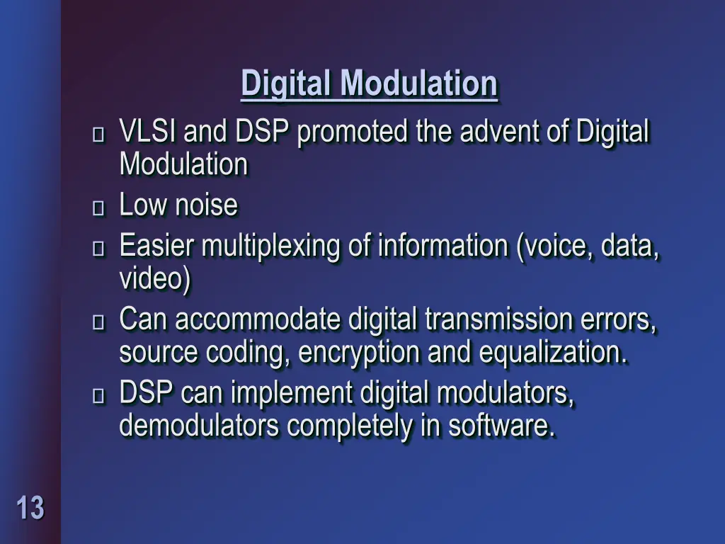 digital modulation vlsi and dsp promoted