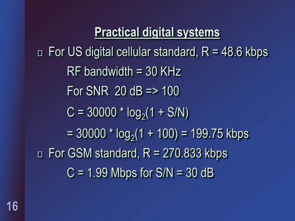 practical digital systems for us digital cellular