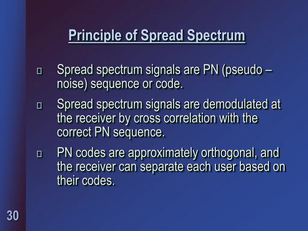 principle of spread spectrum