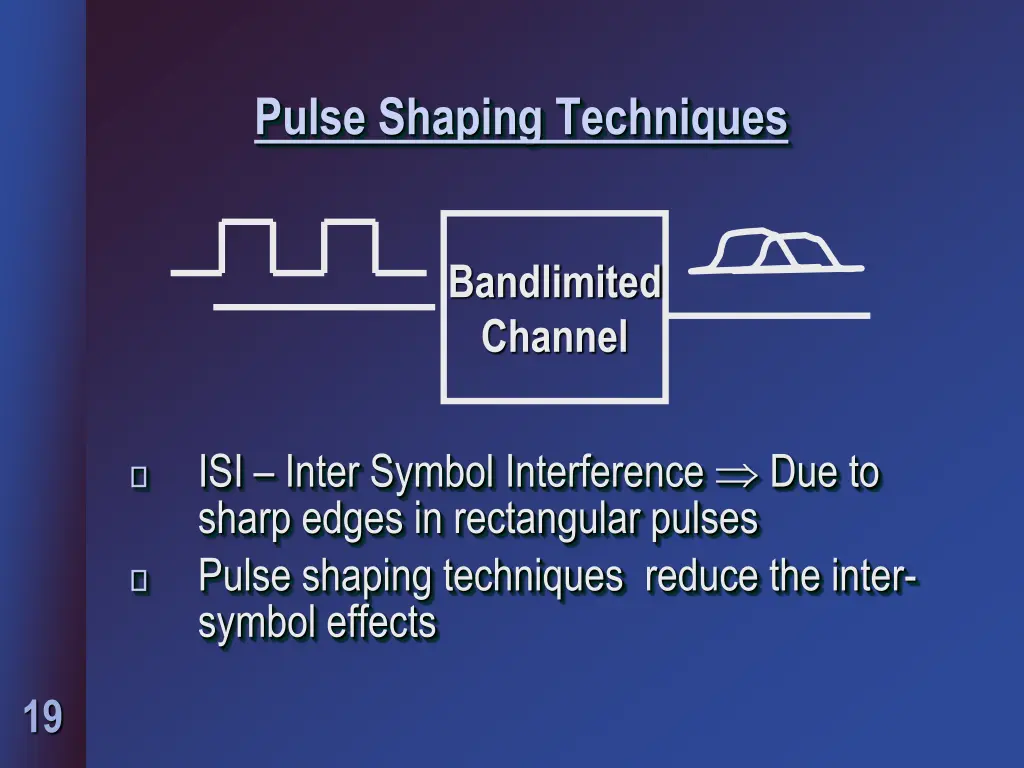 pulse shaping techniques
