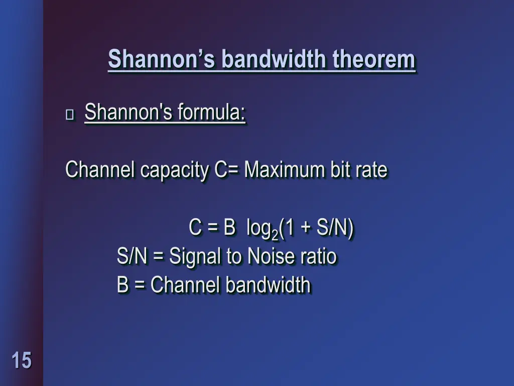 shannon s bandwidth theorem