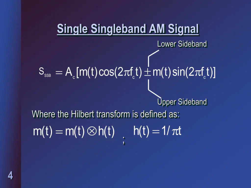 single singleband am signal