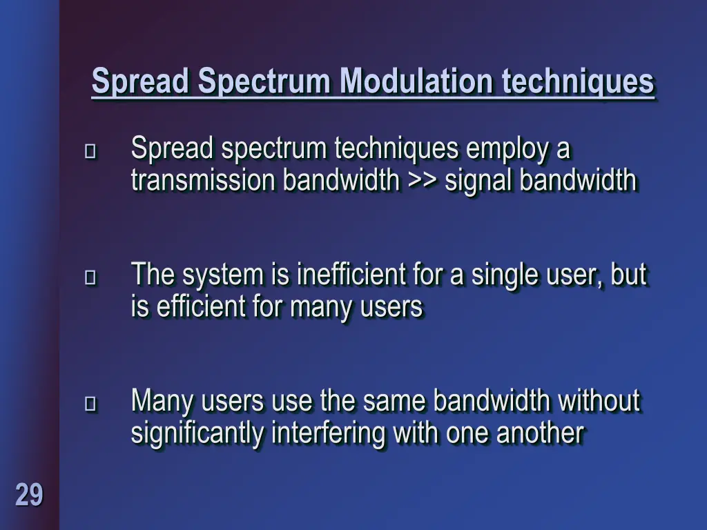 spread spectrum modulation techniques