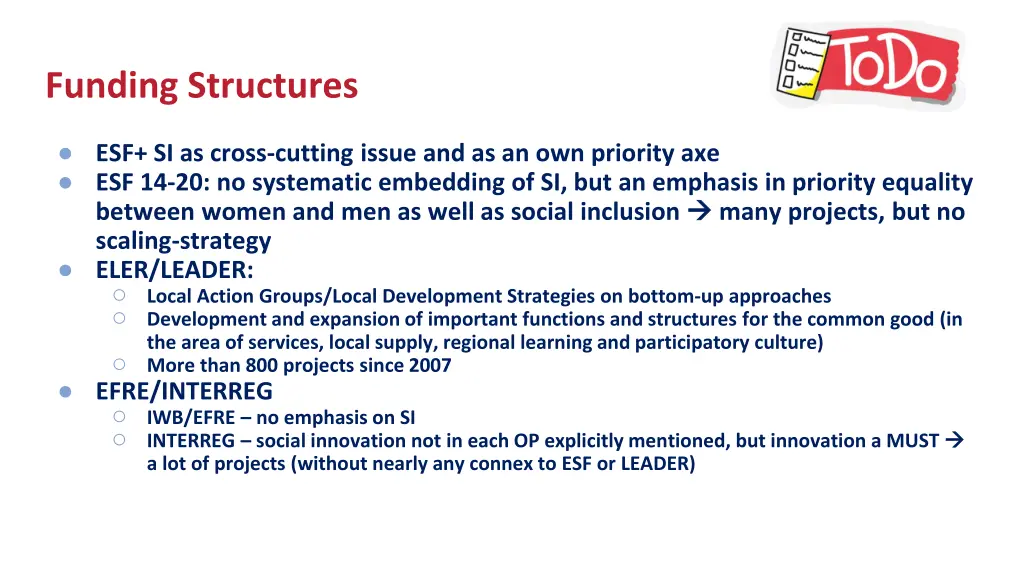 funding structures
