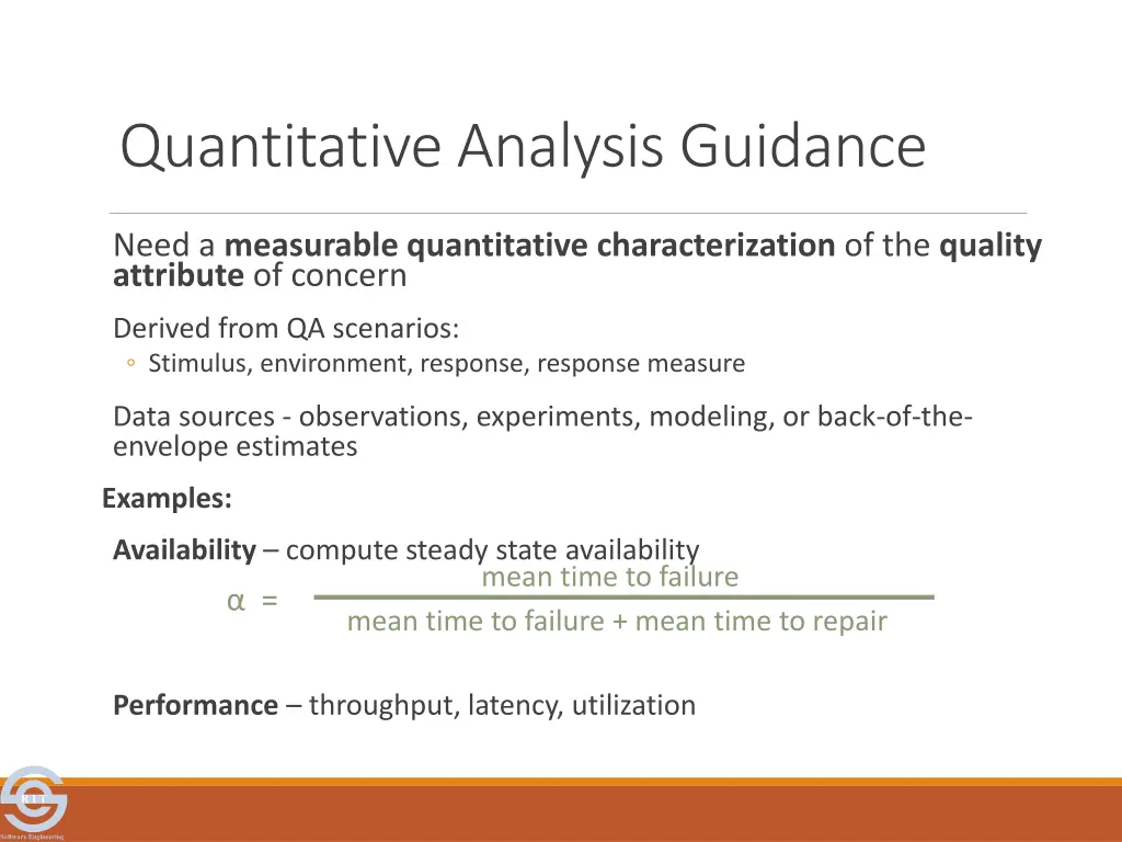 quantitative analysis guidance