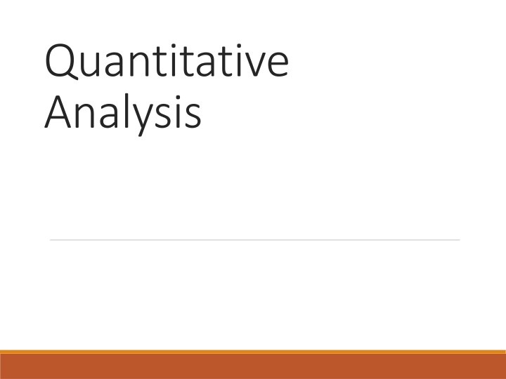 quantitative analysis