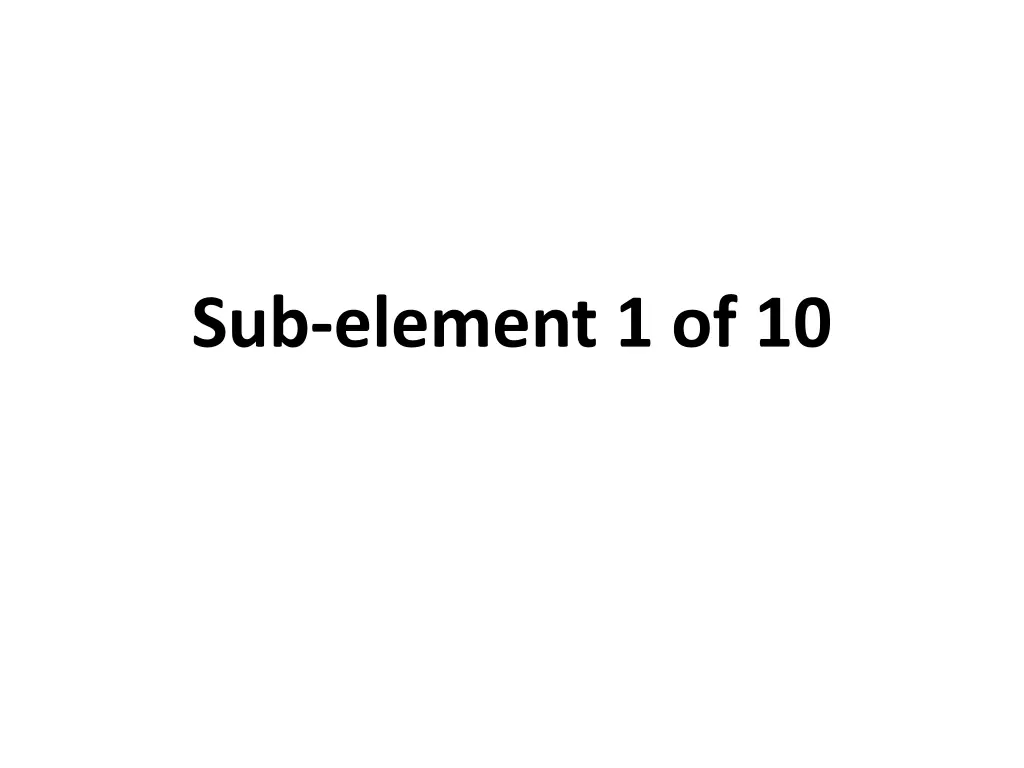 sub element 1 of 10