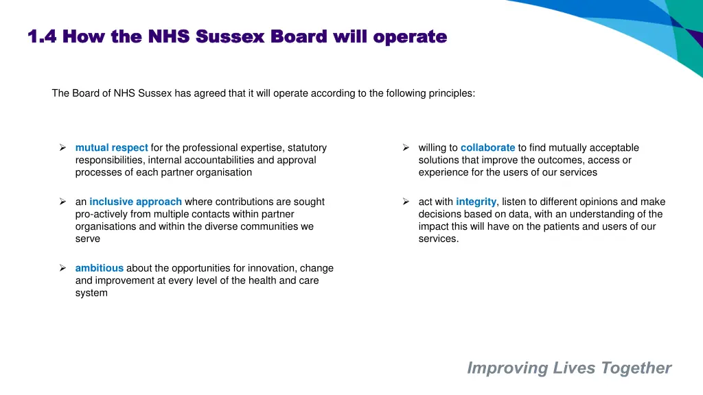 1 4 how the nhs sussex board will operate