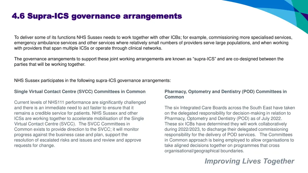 4 6 supra 4 6 supra ics governance arrangements