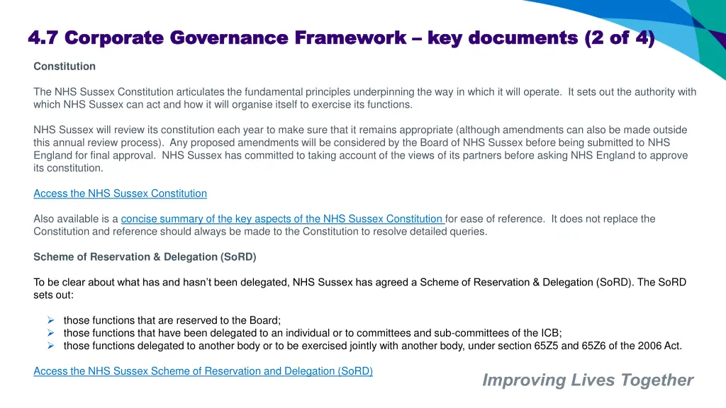 4 7 corporate governance framework 4 7 corporate