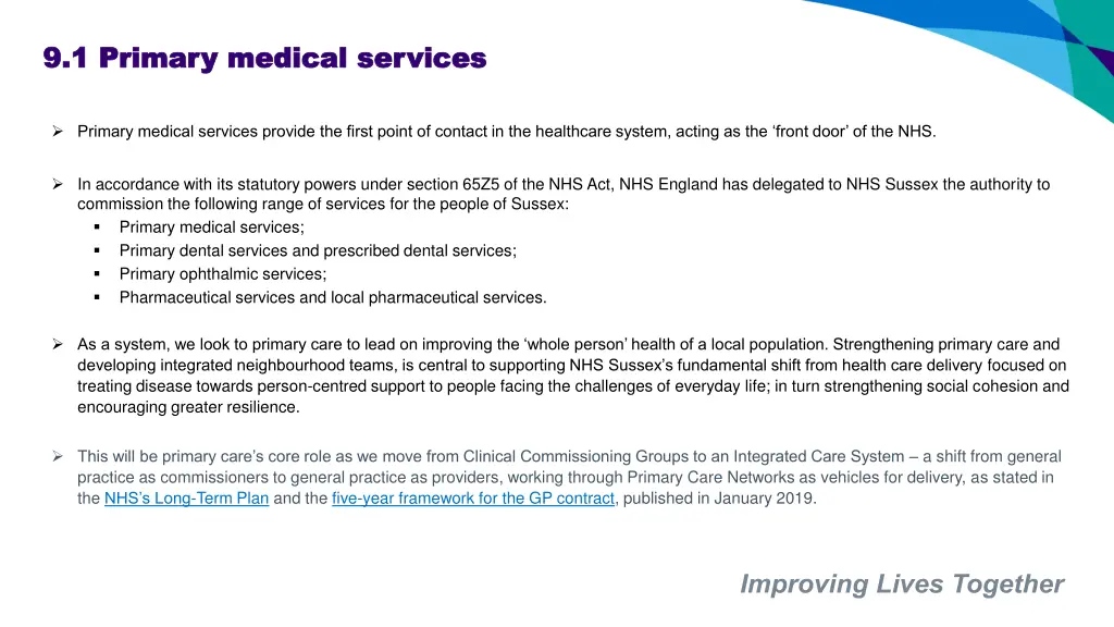 9 1 primary medical services 9 1 primary medical