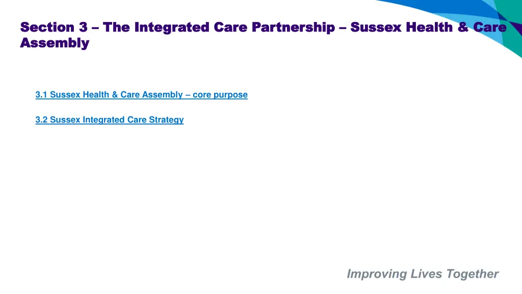 section 3 section 3 the integrated care