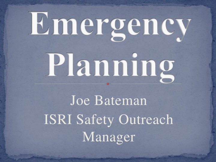 emergency planning