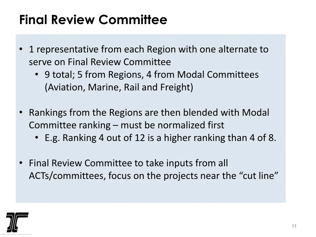 final review committee