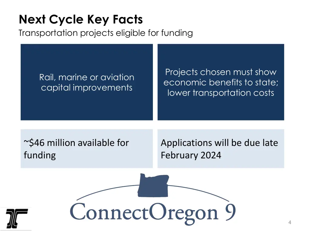 next cycle key facts transportation projects