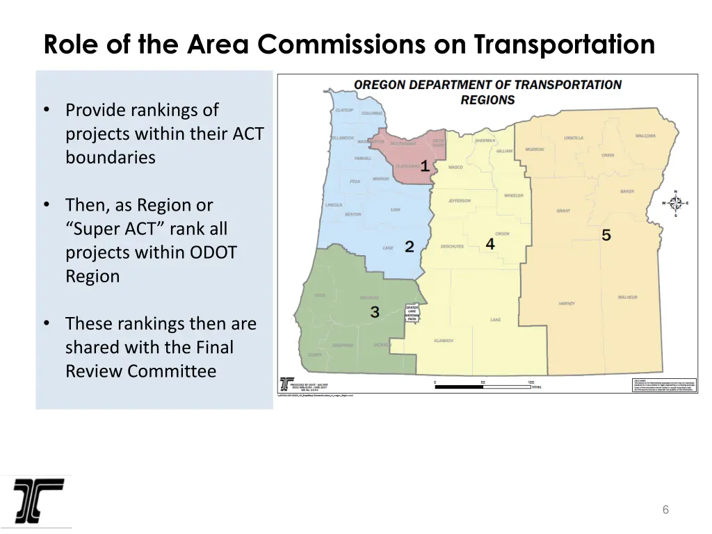 role of the area commissions on transportation
