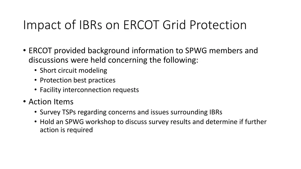 impact of ibrs on ercot grid protection 1