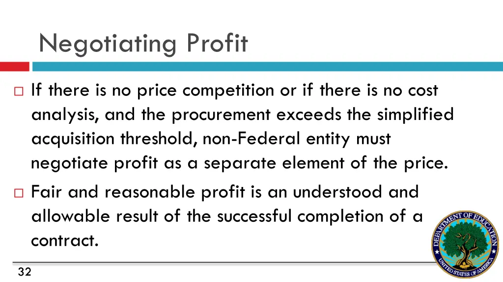 negotiating profit