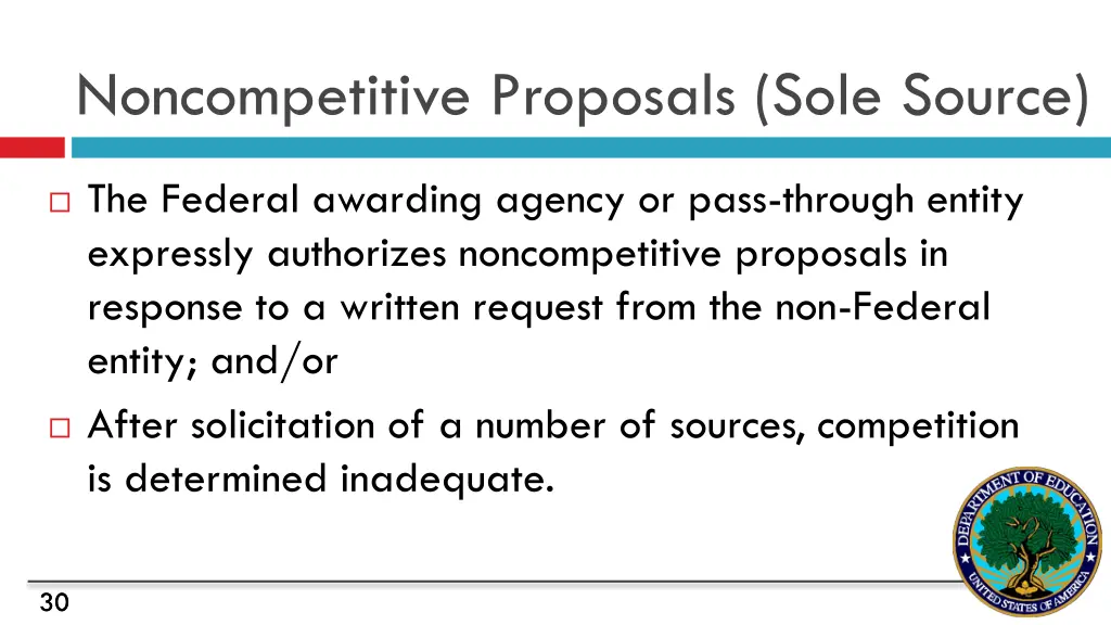 noncompetitive proposals sole source 1